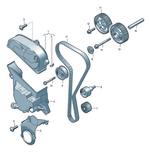 Rodillo Inversion Correa Dentad Original Audi A1
