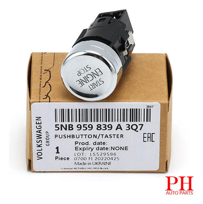 Pulsador Para Start-stop Aluminio Original Volkswagen Tiguan