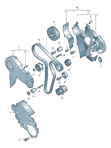 Rodillo Inversion Correa Dentad Original Audi A1 2011-2018