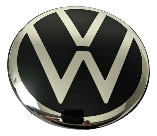 Simbolo Vw Negro/cromado Golf Jetta