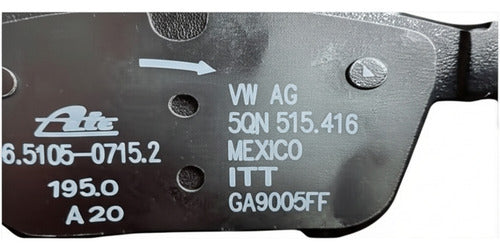 Juego De Pastillas Traseras 3q0698451aa Original Tiguan
