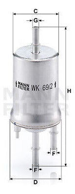 Filtro Combustible 6q0201051j Original Polo