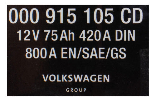 Batería Vw 000915089bd Original Tiguan