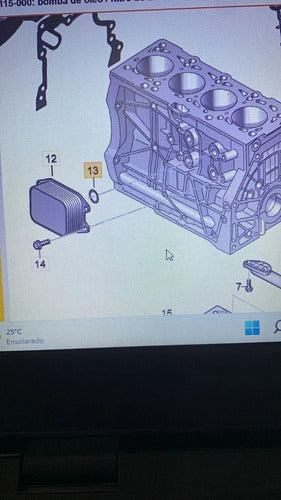 Sello Enfriador Aceite 04e115111d Original Vw Up!