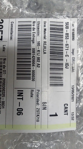 Rejilla 5u0853671c Idj Original Gol